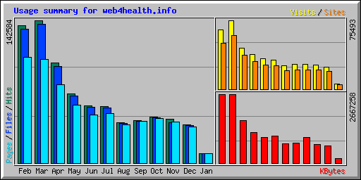 Usage summary for web4health.info