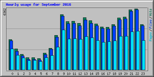 Hourly usage for September 2016