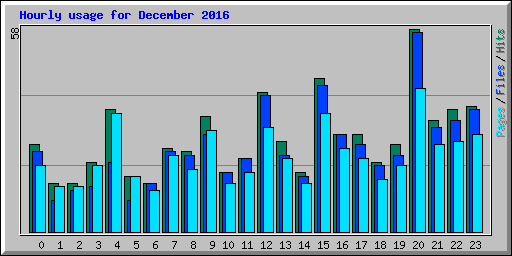 Hourly usage for December 2016