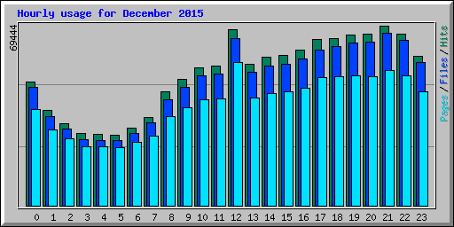 Hourly usage for December 2015