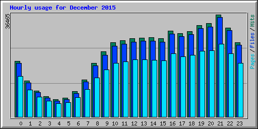 Hourly usage for December 2015