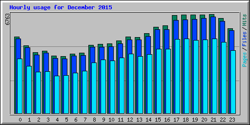 Hourly usage for December 2015