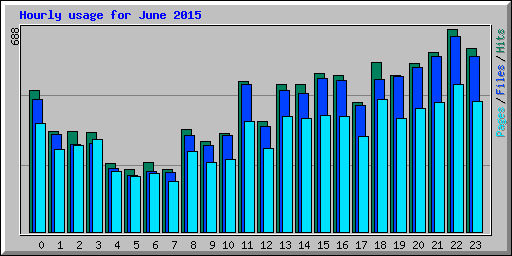 Hourly usage for June 2015