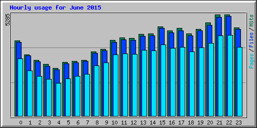 Hourly usage for June 2015