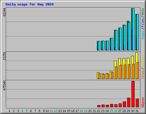 Daily usage for May 2024