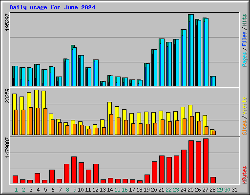 Daily usage for June 2024