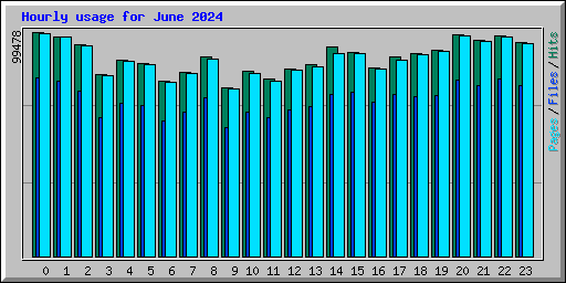 Hourly usage for June 2024