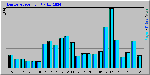 Hourly usage for April 2024