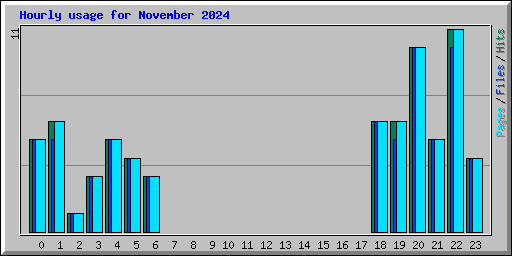 Hourly usage for November 2024