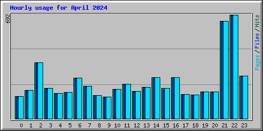 Hourly usage for April 2024