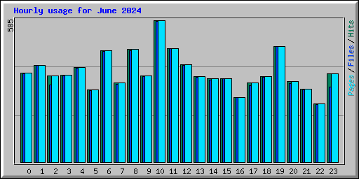 Hourly usage for June 2024