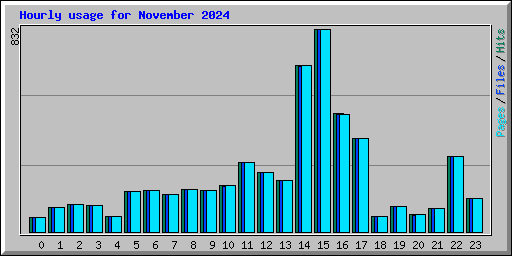 Hourly usage for November 2024