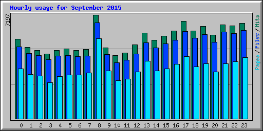 Hourly usage for September 2015