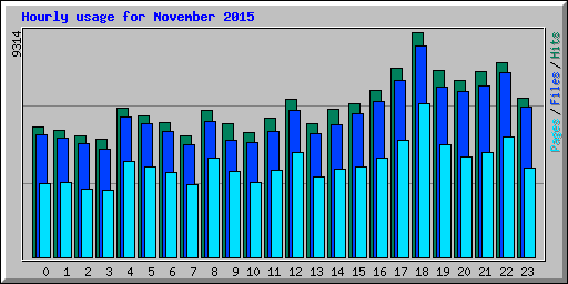 Hourly usage for November 2015