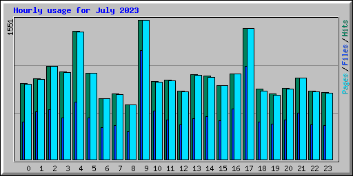 Hourly usage for July 2023