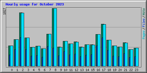 Hourly usage for October 2023