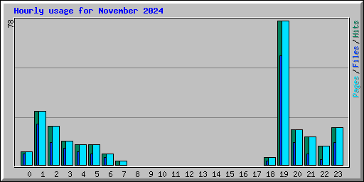 Hourly usage for November 2024