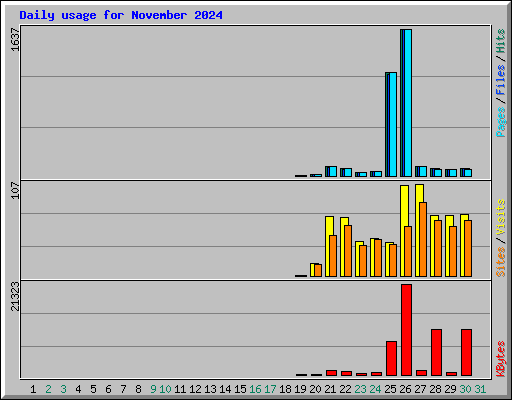 Daily usage for November 2024