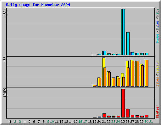 Daily usage for November 2024