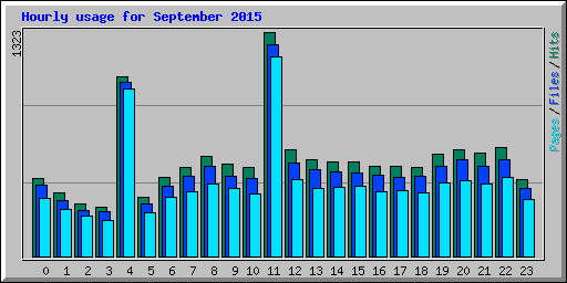 Hourly usage for September 2015