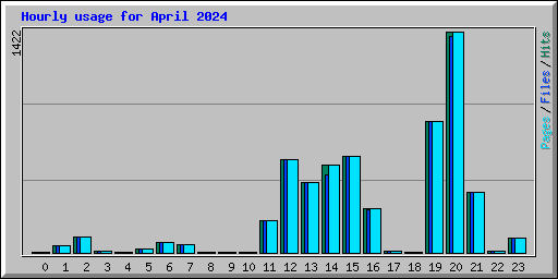 Hourly usage for April 2024