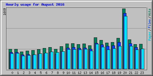 Hourly usage for August 2016