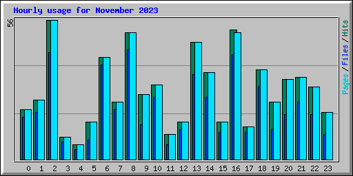 Hourly usage for November 2023