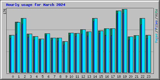 Hourly usage for March 2024