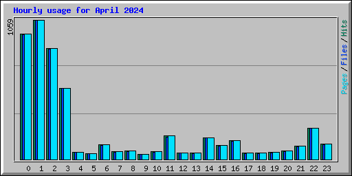 Hourly usage for April 2024