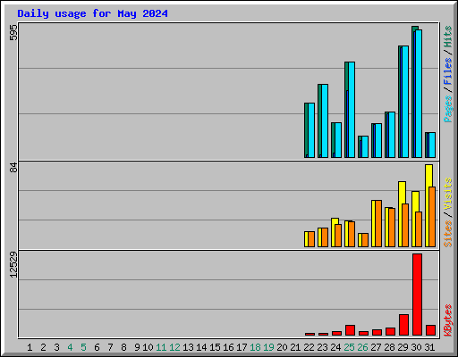 Daily usage for May 2024