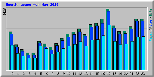 Hourly usage for May 2016