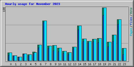 Hourly usage for November 2023