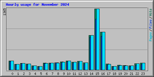 Hourly usage for November 2024