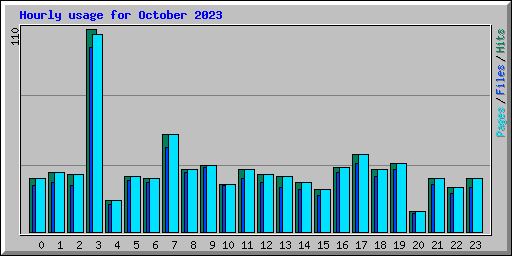 Hourly usage for October 2023