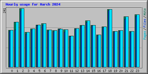 Hourly usage for March 2024