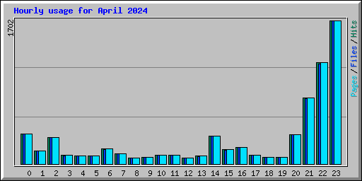 Hourly usage for April 2024