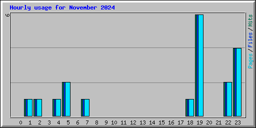 Hourly usage for November 2024