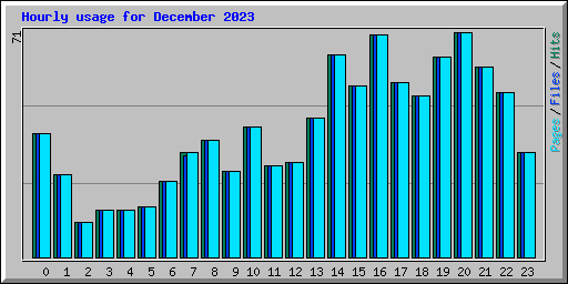 Hourly usage for December 2023