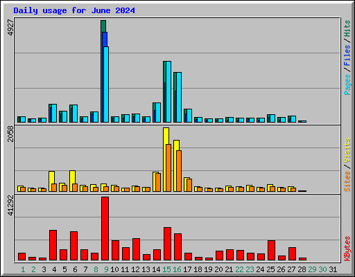 Daily usage for June 2024