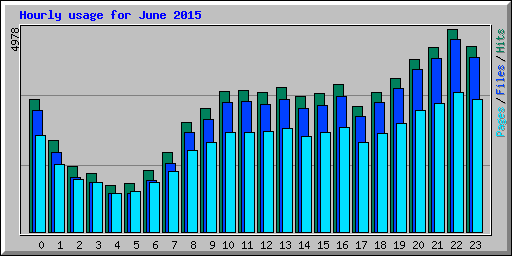 Hourly usage for June 2015