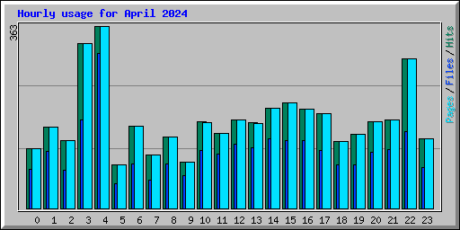 Hourly usage for April 2024