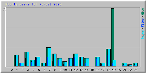 Hourly usage for August 2023