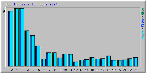 Hourly usage for June 2024