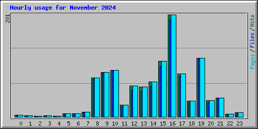 Hourly usage for November 2024